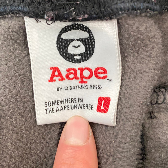 Aape A Bathing Ape Camo Colorblock Joggers Sweatpants Men's L - Picture 5 of 12